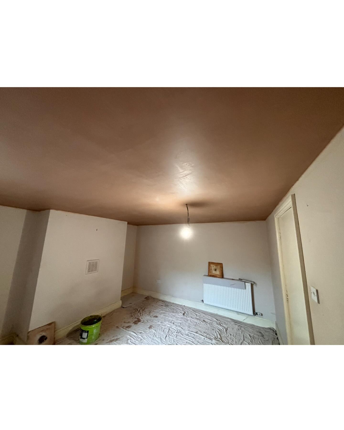 Living room with skimmed ceiling